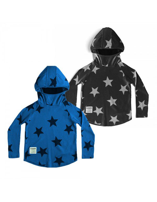 Unisex Five-pointed Star Pullover Sweater Long Sle...