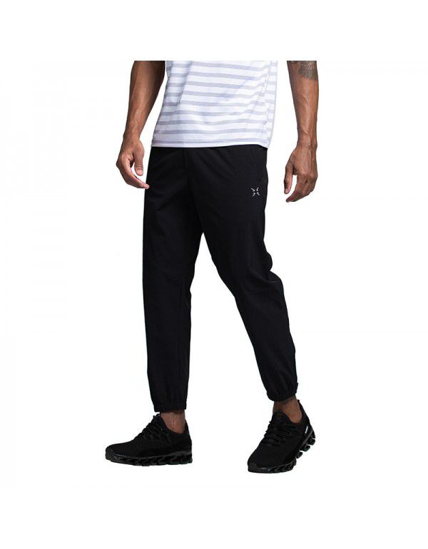 Autumn new men's sports pants, European and American running fitness loose stretch casual capris 