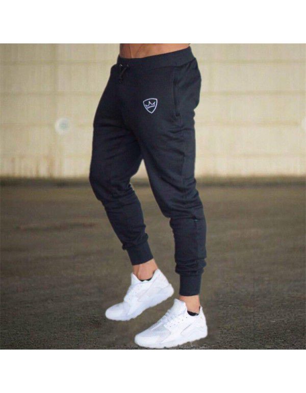 Muscle Style Men's Autumn and Winter New Sports Leisure Slim Fit Fitness Pants Men's Pants Small Leg Strap Pants