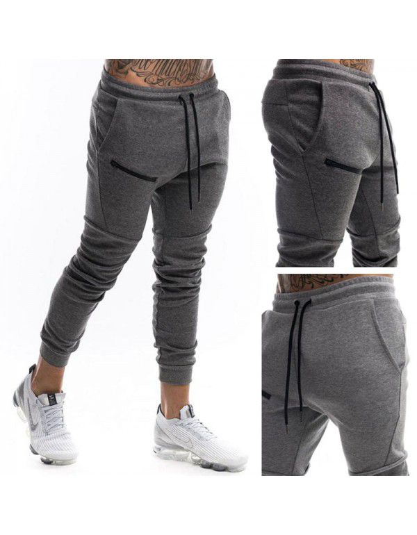 Fitness Sports Pants Men's Casual Feet Strap Tight...