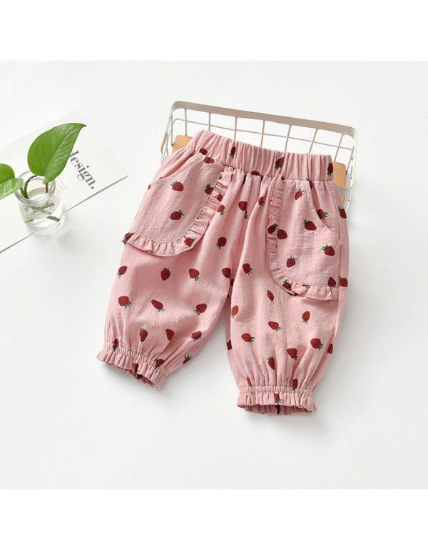 Girls' Shorts Wear Summer Outwear New Thin Kids' Baby Summer Korean Fashionable Kids' Pants