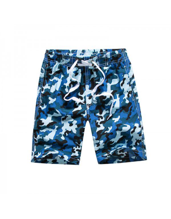 New children's camouflage beach pants Men's loose ...