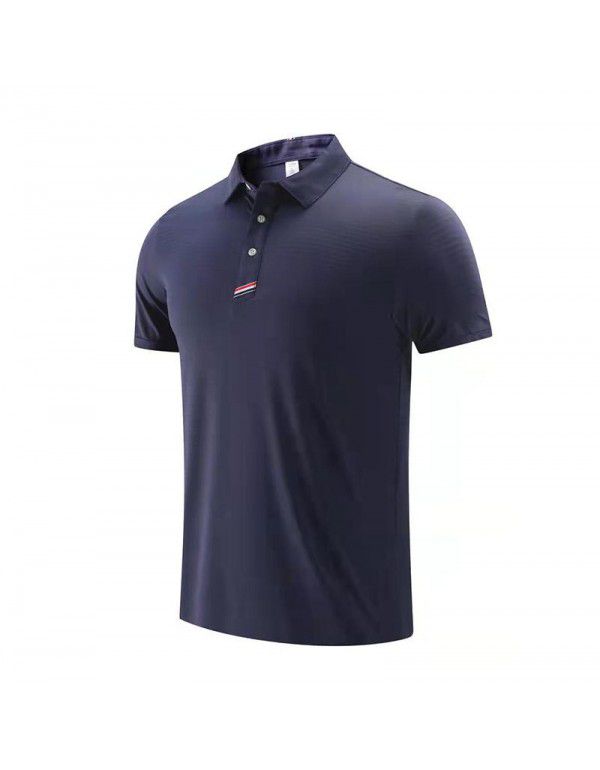 New men's and women's work clothes, polo shirt, short sleeve sportswear, ice silk casual top 