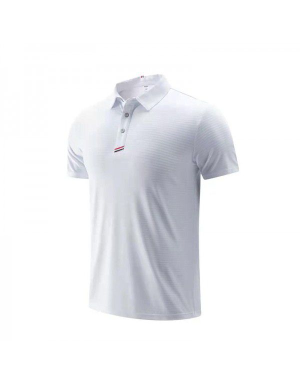 New men's and women's work clothes, polo shirt, short sleeve sportswear, ice silk casual top 