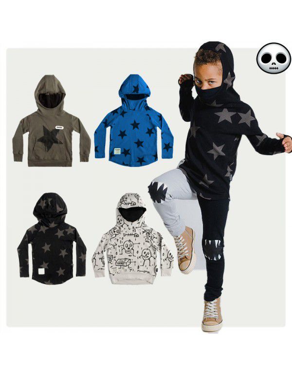 Vintage Pullover Long Sleeve Sweater Men's Spring and Autumn Patchwork Hoodie Fashion Brand ins Coat 