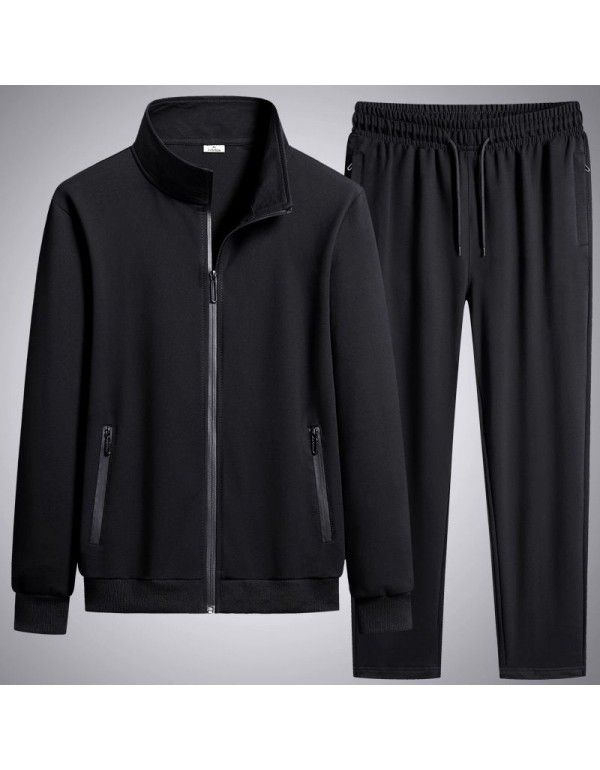 New sportswear Korean version coat Long sleeve pants Casual large two-piece set