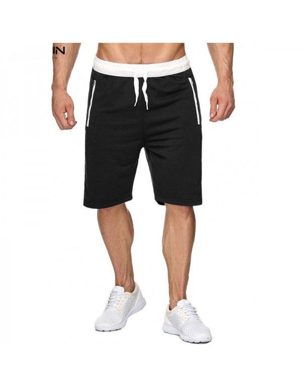 Summer men's basic five-point casual pants for men's outdoor fitness 