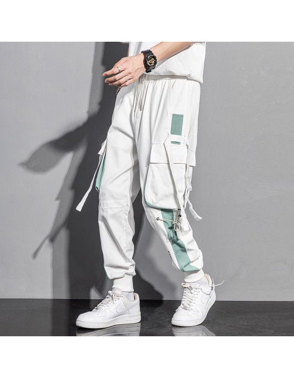 Japanese men's wear Japanese autumn functional overalls Men's loose oversized casual pants Leggings Harlan casual pants Men