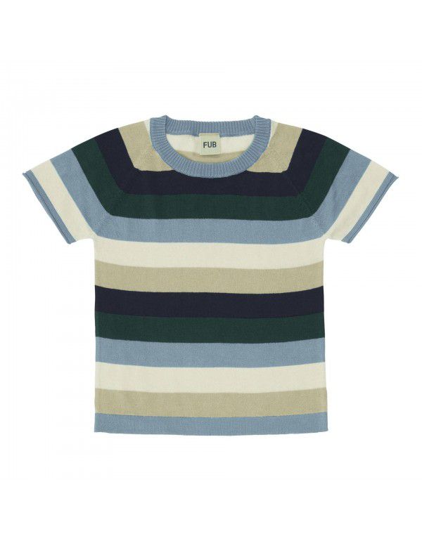 New Men's and Women's Treasure Stripe Short Sleeve T-shirt Fashion Little Kids' Wear