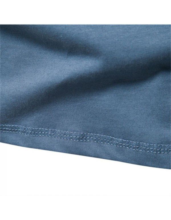 Autumn New Men's Casual Henry Round Neck Long Sleeve T-shirt Men's Slim Fit Sports Bottom Shirt Top