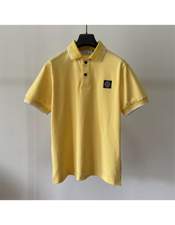 New High Quality Summer Men's Casual Loose Fit POLO Cotton Short Sleeve Embroidery Chest Logo Polo T-shirt Men's Wear
