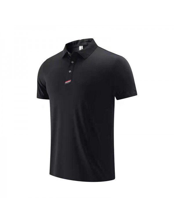 New men's and women's work clothes, polo shirt, short sleeve sportswear, ice silk casual top 