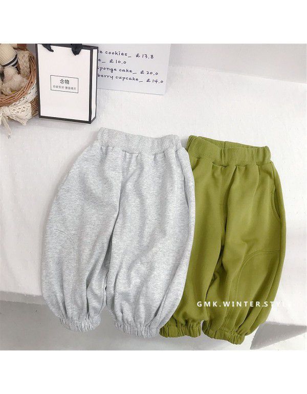 Girls' trousers Spring and autumn outerwear new style fashionable girls' children's clothes Spring and autumn simple casual pants 