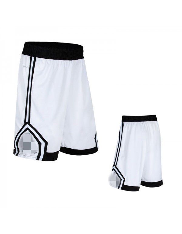 Summer sports shorts men's triad pants loose large basketball fitness running marathon training ultra-short beach pants 