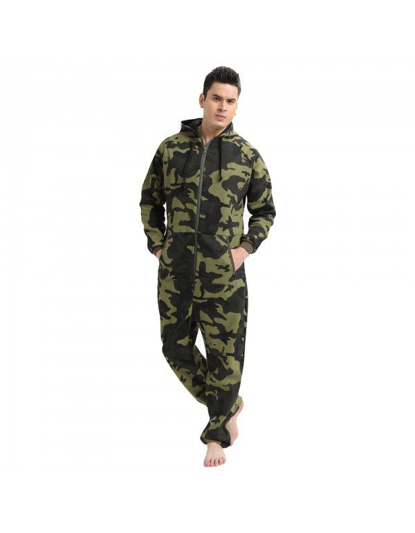 European and American men's camouflage sweater one-piece clothes, home clothes, sports clothes, casual clothes