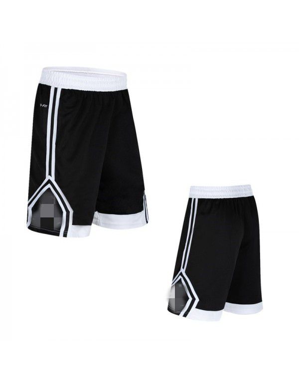 Summer sports shorts men's triad pants loose large basketball fitness running marathon training ultra-short beach pants 