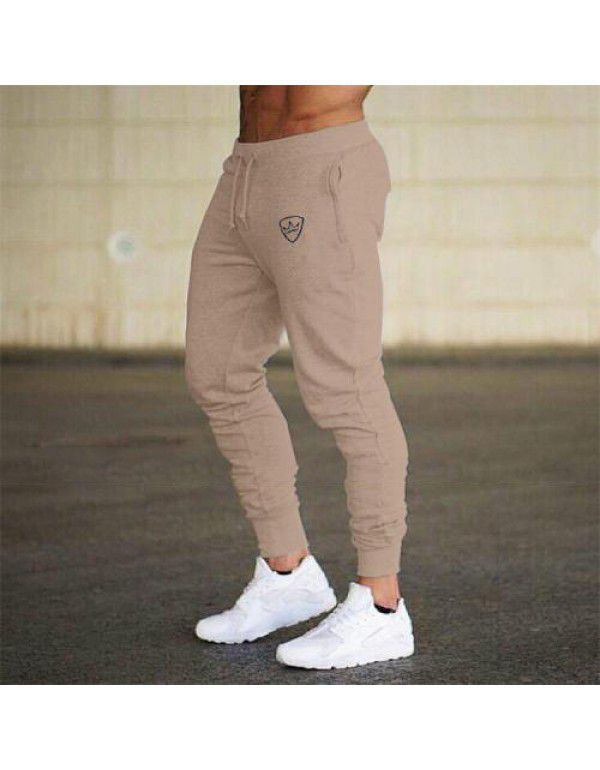 Muscle Style Men's Autumn and Winter New Sports Leisure Slim Fit Fitness Pants Men's Pants Small Leg Strap Pants