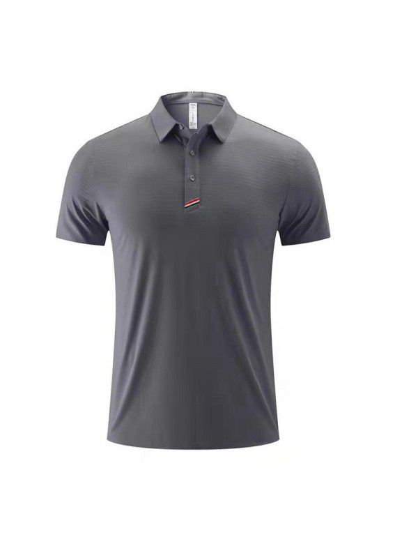 New men's and women's work clothes, polo shirt, short sleeve sportswear, ice silk casual top 