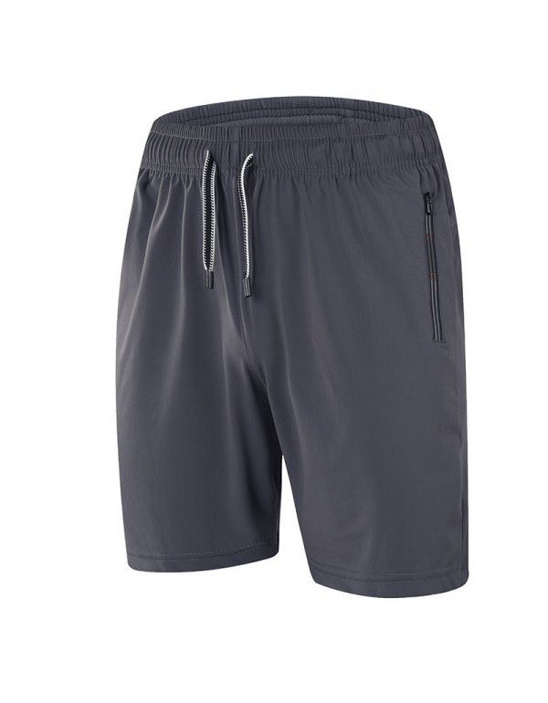 Quick-drying sports shorts for men's running training, light, loose and breathable, large five-point belt and pants rope 