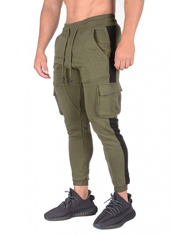 Men's casual sports pants European and American st...