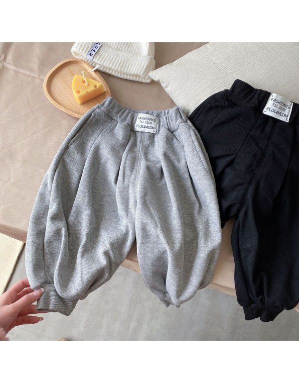 Children's protective pants Spring children's wear Boys' loose casual sports pants Protective pants Leggings Baby pants trend