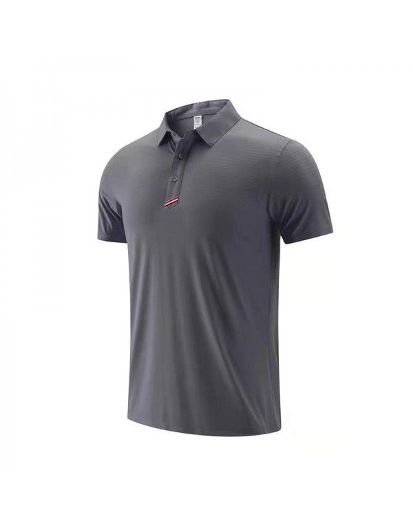 New men's and women's work clothes, polo shirt, short sleeve sportswear, ice silk casual top 