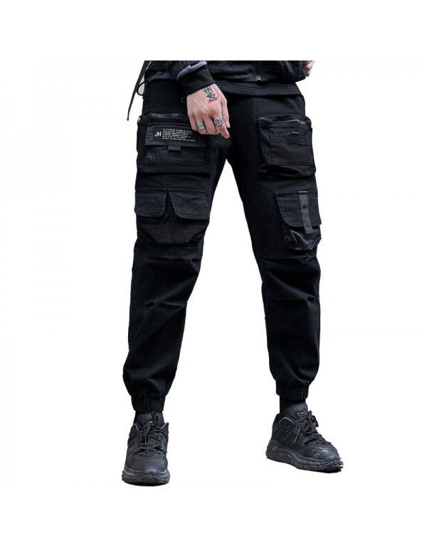 Workwear pants Men's autumn and winter new casual pants Japanese fashion high street machine can wind pants