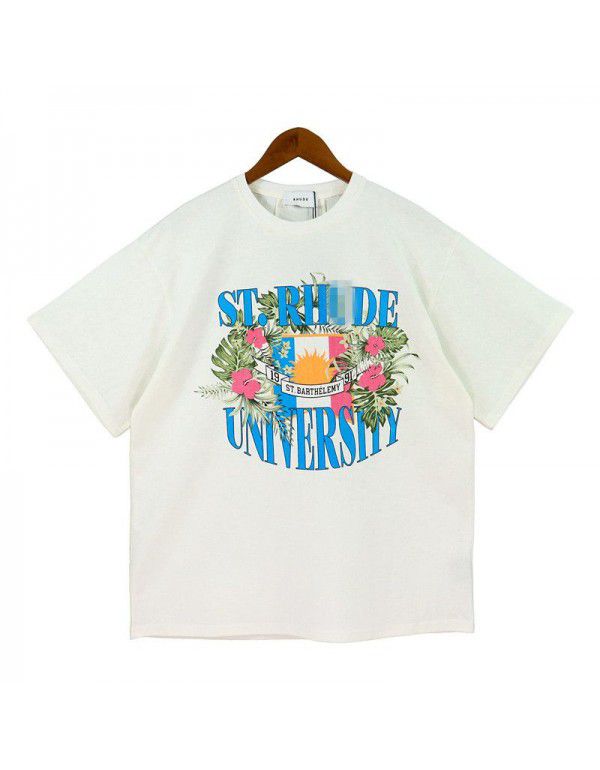 Classic Sunset Print Short Sleeve T-shirt Men Tee High Street Fashion Label T