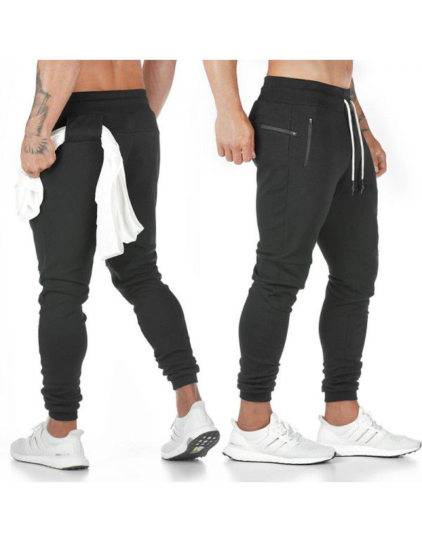 European and American summer new sports pants Men's casual trend of hanging towels on the back