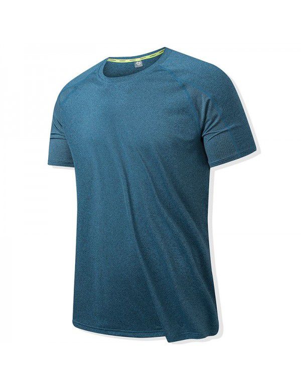 Summer colorful cation pinhole stitching T-shirt moisture wicking quick-drying clothes breathable sports outdoor leisure running 