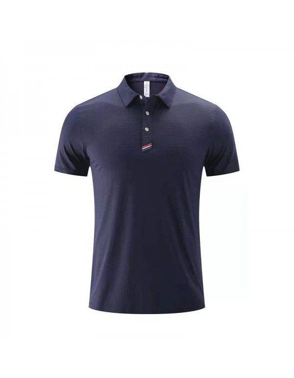 New men's and women's work clothes, polo shirt, short sleeve sportswear, ice silk casual top 