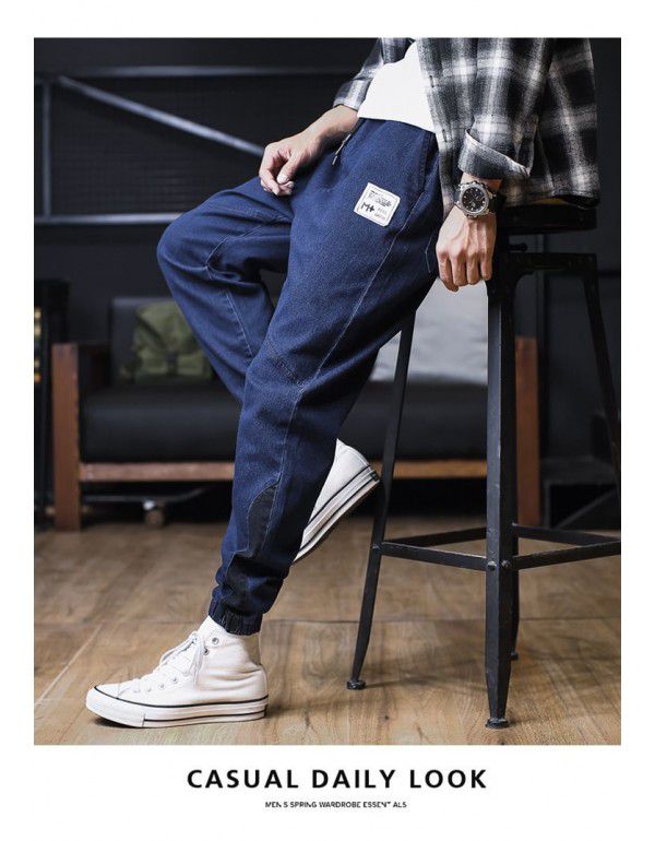 Men's Jeans Spring New Workwear Loose Leggings Harlan Versatile Fat Casual Pants Leggings