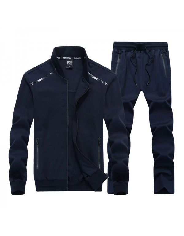 Men's Spring Sports Set Enlarges the Elasticity of Sportswear Men's Fashion Casual Set