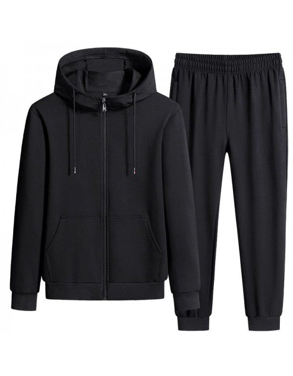 Spring and autumn sports suit men's casual running...