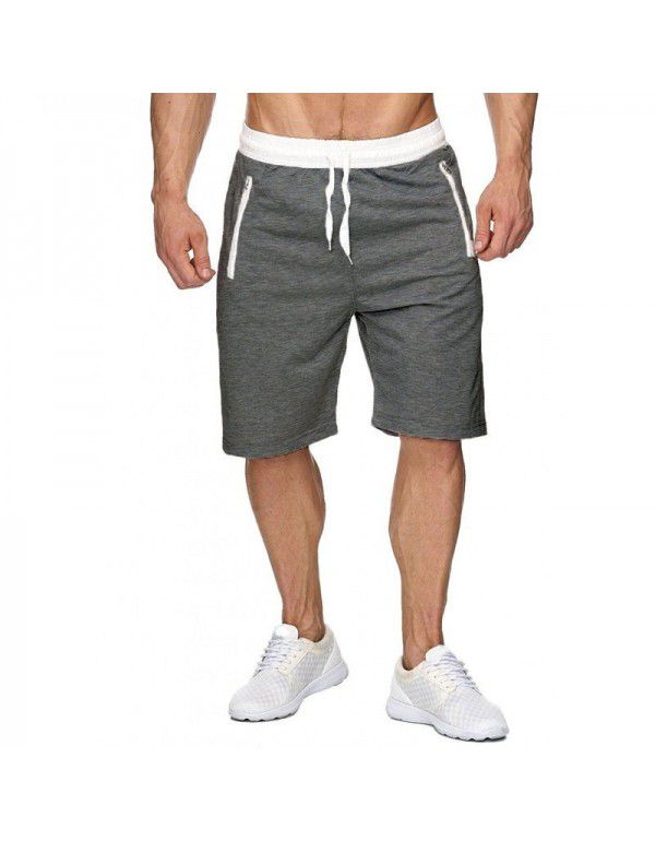 Summer men's basic five-point casual pants for men's outdoor fitness 