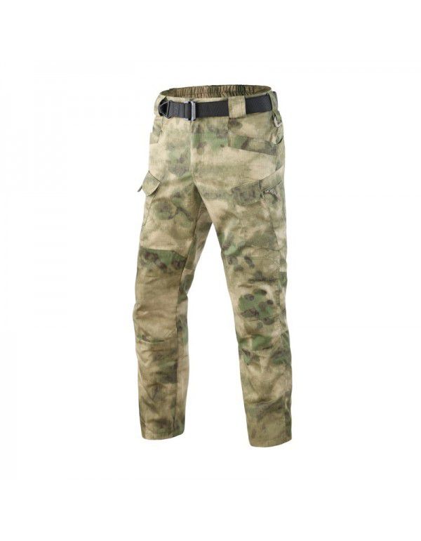 Camo Workwear Pants Solid Plaid Multi Pocket Pants...