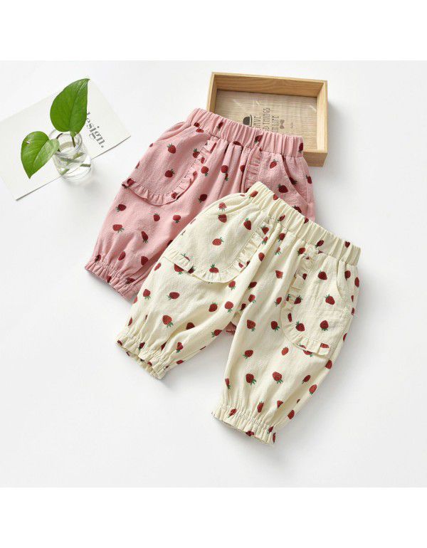 Girls' Shorts Wear Summer Outwear New Thin Kids' Baby Summer Korean Fashionable Kids' Pants