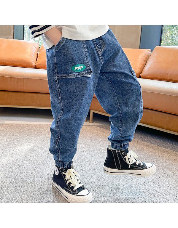 Children's Pants New Boys' Jeans Autumn Casual Pants Big Boys' Pants Fashion Boys' Clothing