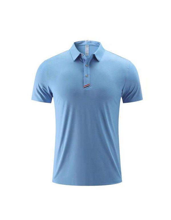 New men's and women's work clothes, polo shirt, short sleeve sportswear, ice silk casual top 