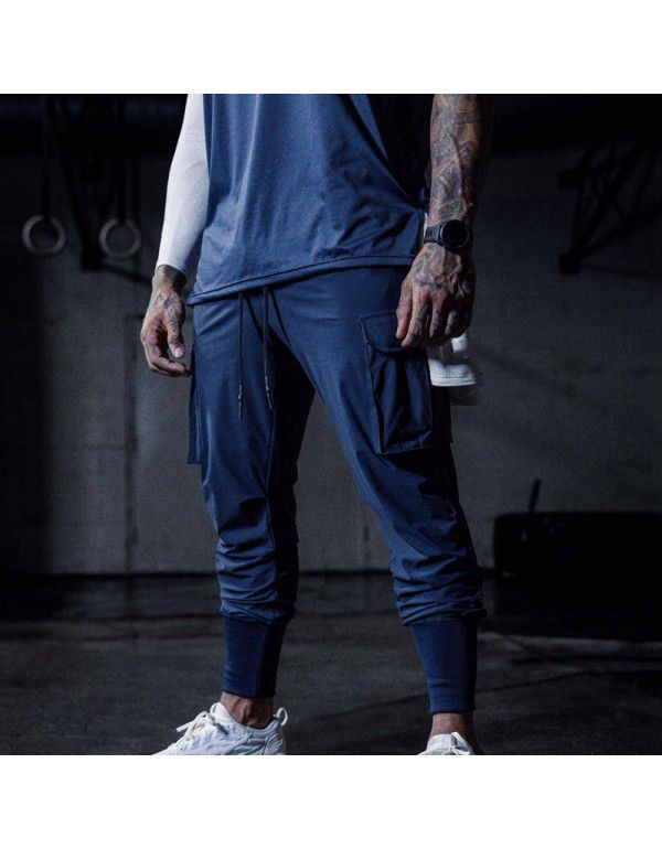 Men's Sports Leisure Pants Fitness Stretch Woven R...