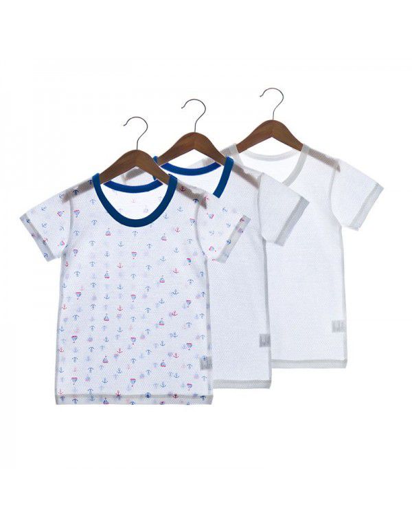 Breathable Mesh Cotton Series T-shirt Boys' and Girls' Short Sleeve T-shirt