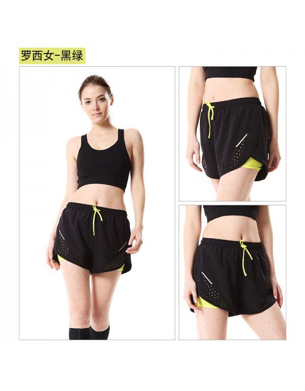 Summer Double-layer Men's Running Shorts Quick-drying Anti-running Sports Shorts Fitness Marathon Shorts 