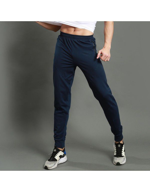Men's casual pants Slim fit bodysuit pants Tied leg leggings Quick drying fitness running pants