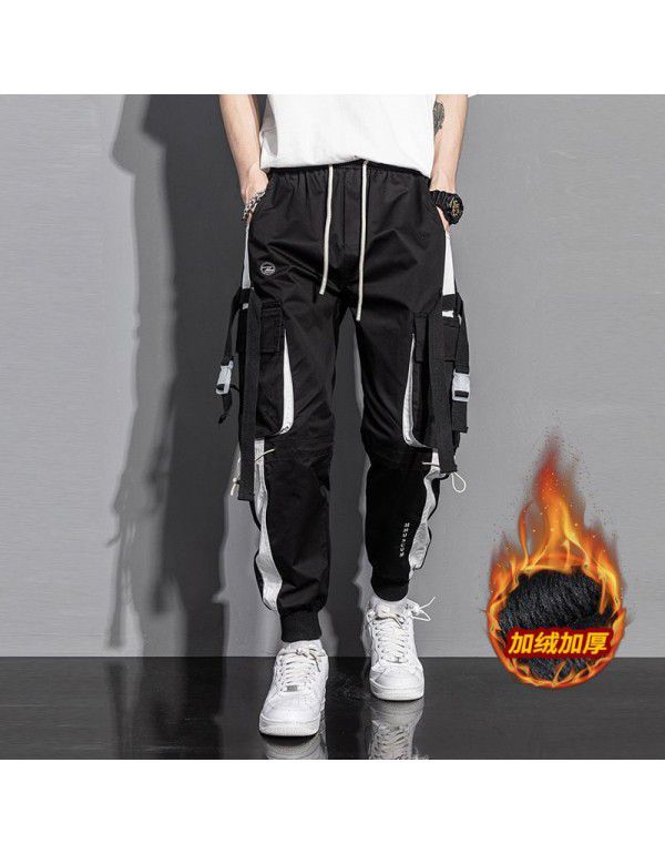 Japanese men's wear Japanese autumn functional overalls Men's loose oversized casual pants Leggings Harlan casual pants Men