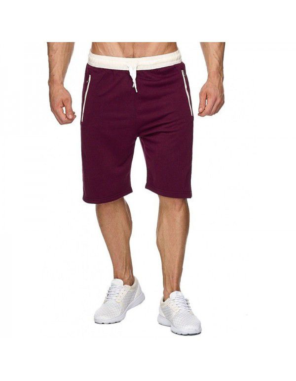 Summer men's basic five-point casual pants for men's outdoor fitness 