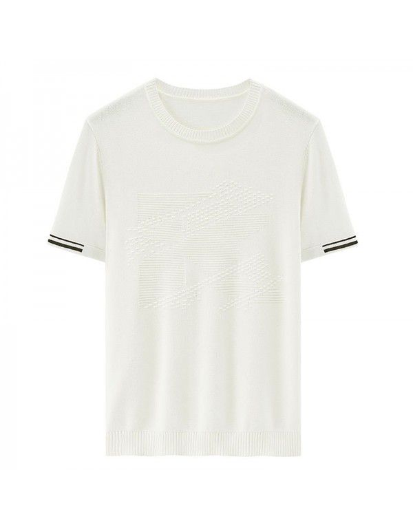 Winter Solid Color Knitted T-s...