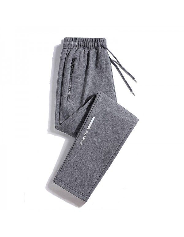 Pure cotton sports pants Men's spring and autumn thin casual trousers, closed-up guard pants, autumn loose large leggings trend 