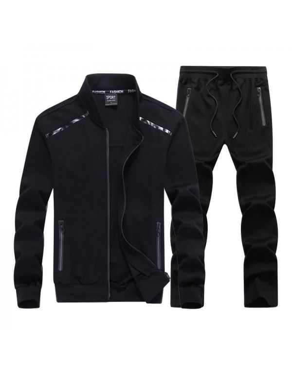 Men's Spring Sports Set Enlarges the Elasticity of Sportswear Men's Fashion Casual Set