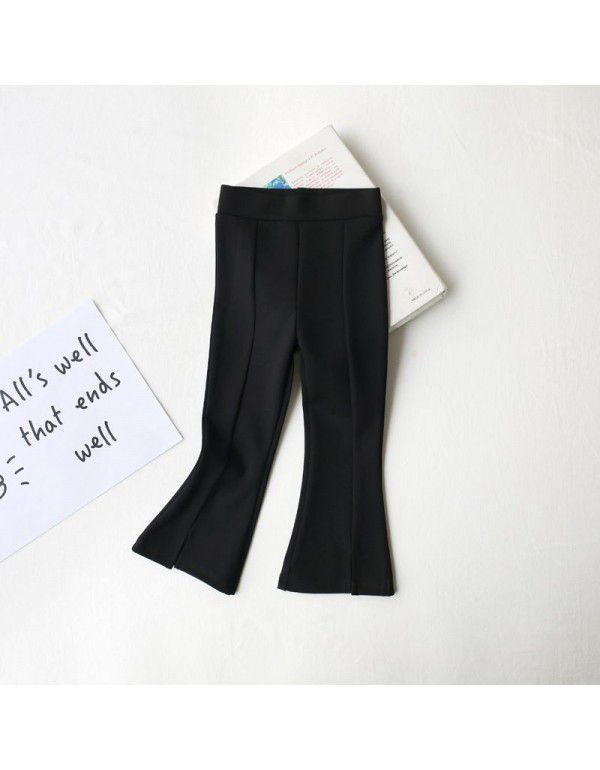 Western-style girls' flared pants 2023 spring clothes new baby wear split pants children's fishtail pants spring and autumn tide 