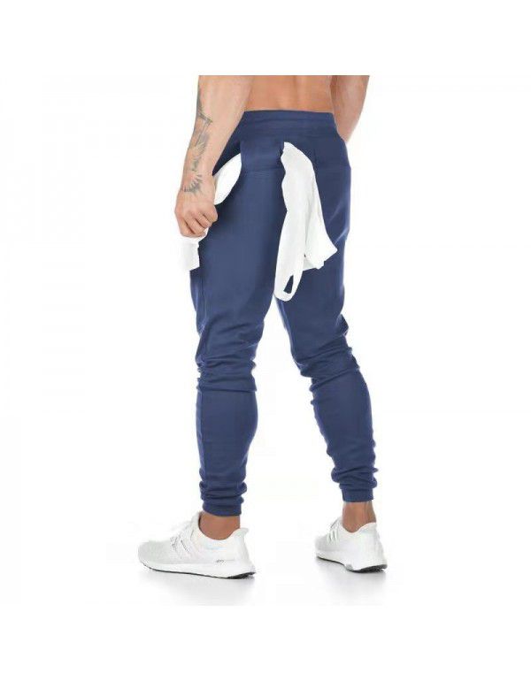 European and American summer new sports pants Men's casual trend of hanging towels on the back